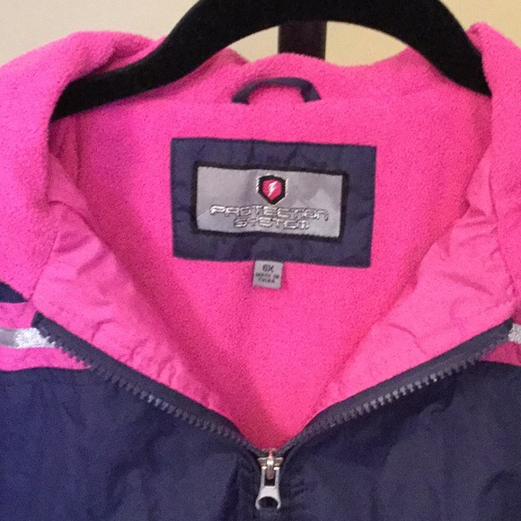 Girls Lined Zip Up Jacket - Picture 3 of 5